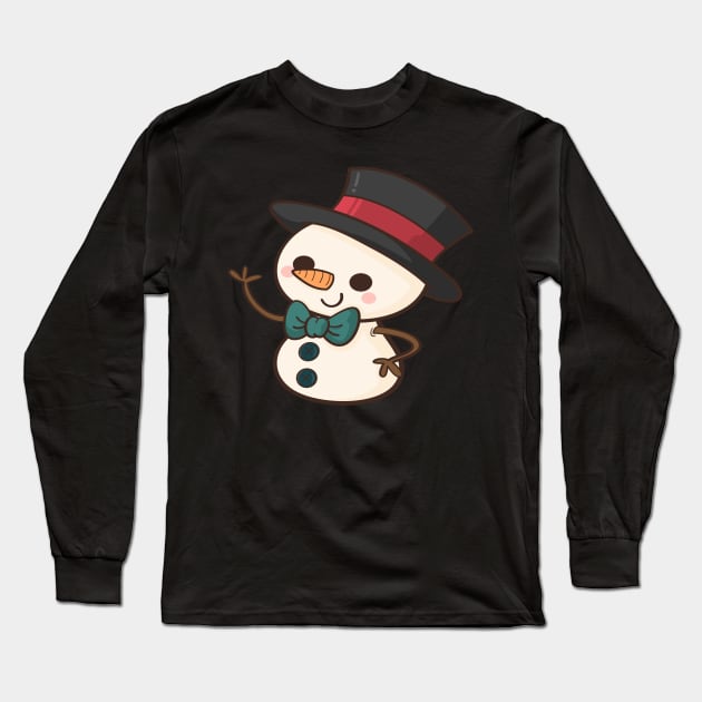 the snowman Long Sleeve T-Shirt by Silemhaf